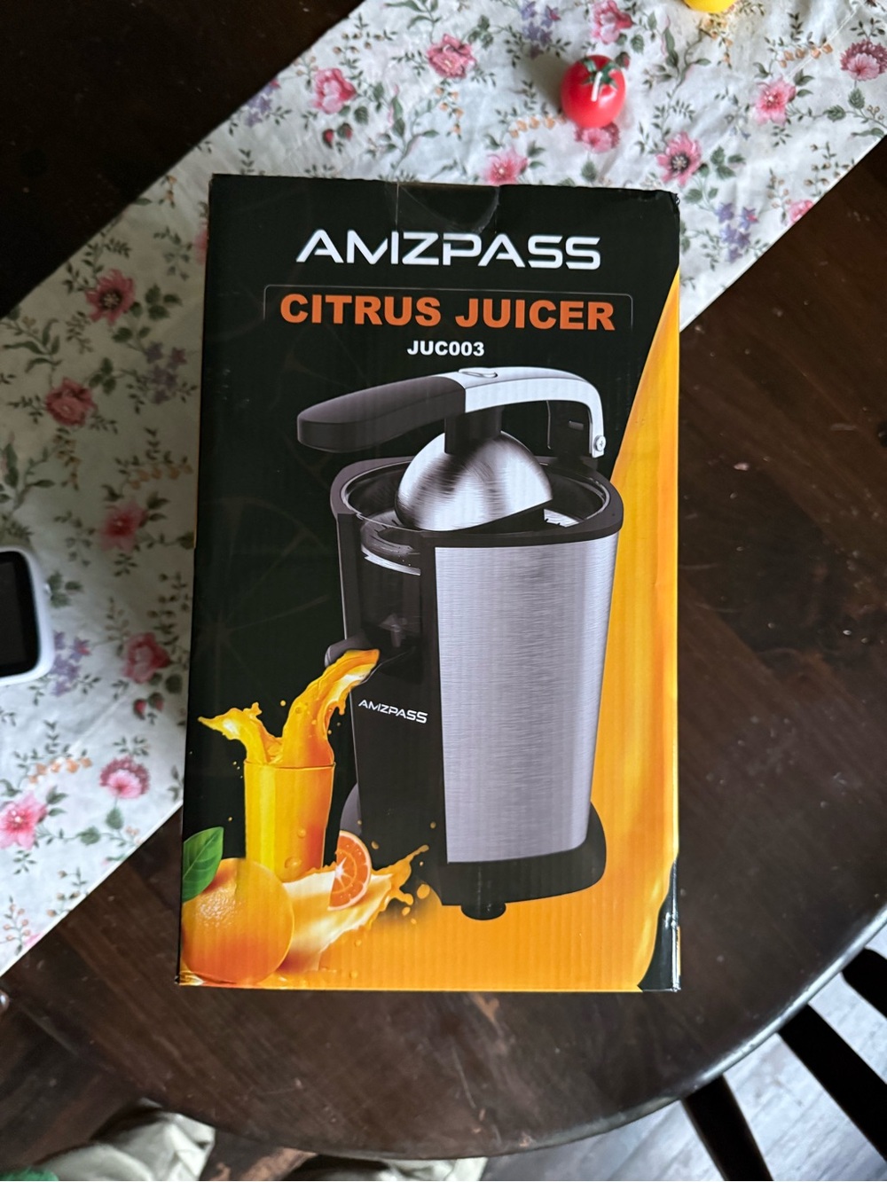 AMZPASS Citrus Juicer - Stainless Silver & Black